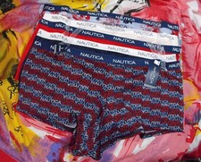 5 NEW NAUTICA NT9695 5PKBD PLUS SIZE SIGNATURE WAIST MF BOYSHORT PANTIES 2X