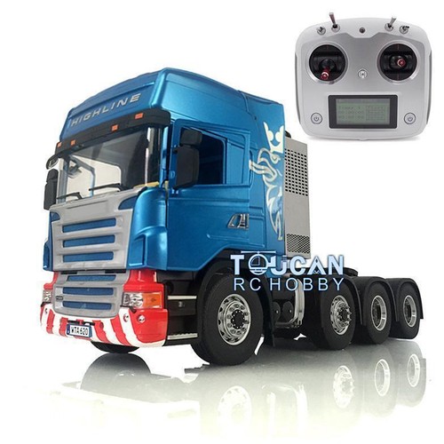 LESU 1:14 Scale 8*8 Metal Chassis RC Tractor Truck Model W/ Motor Equipment Rack