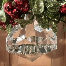 Ganz Kissing Krystals 5" Mistletoe KISSING BALL Christmas Decor Ornament