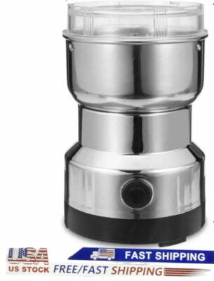 Molino Eléctrico de Café, Granos y Especias, Triturador Plateado