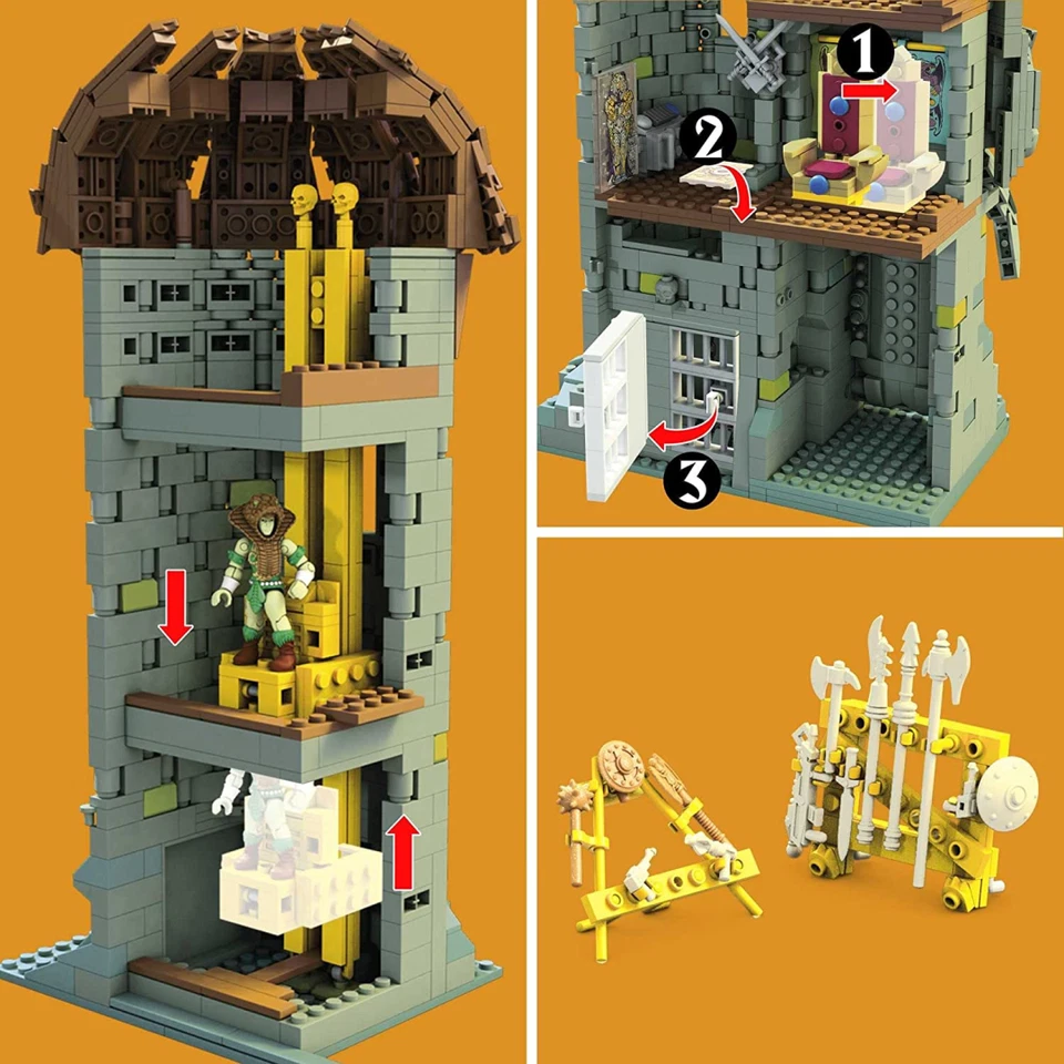 Mega Masters of the Universe Castle Grayskull MOTU 3080 pc Construction Set Toy - Image 4 of 4
