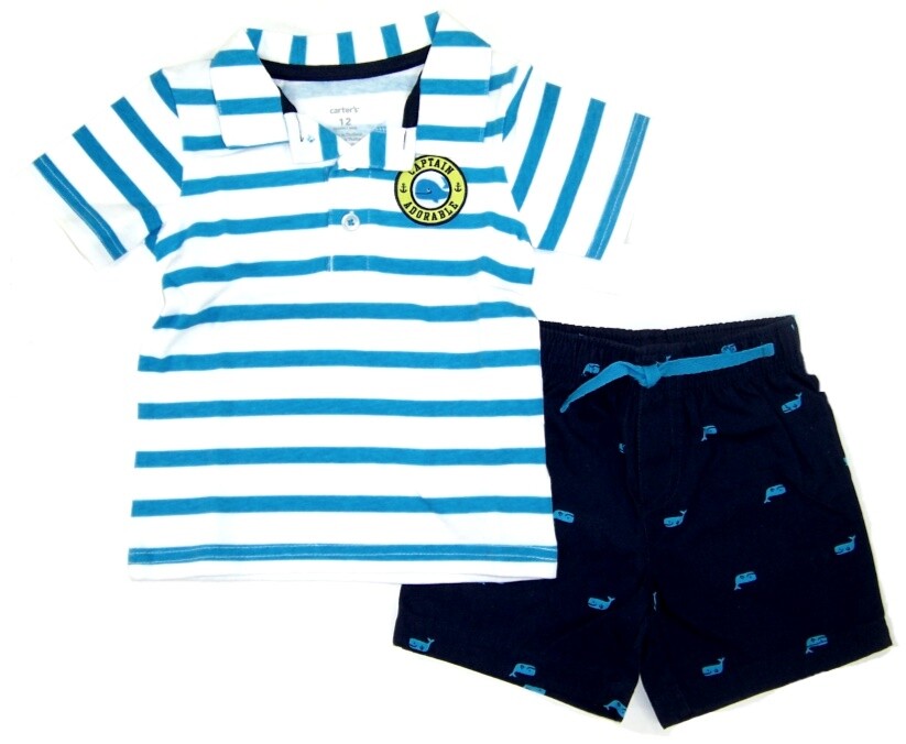 Carter's Baby Boy's Size 12 Months Short Sleeve Shirt & Shorts Set Carter's Baby Boy's Size 12 Months Short Sleeve Shirt & Shorts Set