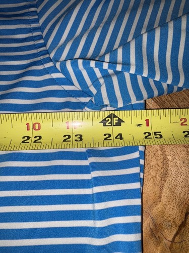 Peter Millar Polo Shirt Mens Size XL Blue Striped Crown Crafted Short Sleeve - Picture 5 of 7