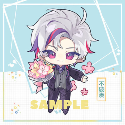 Nijisanji Vtuber Fuwa Minato Double Sided Acrylic Keychain Charm
