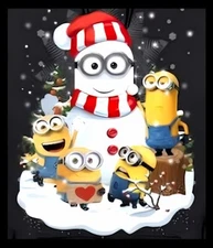 Minion Snowman Christmas Holiday Fun Character -Refrigerator Fridge MAGNET