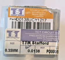 TCT REPOINTED DRILLS UCY 82 0.0138" DIA 0.217" FLUTE LOT OF 50 