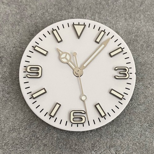 Quadrante orologio 28,5 mm + quadrante unghie verde ago luminoso 369 per NH35/NH36/4R/7S - Foto 6 di 19