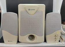 Vintage Kinyo Desktop Computer Speakers with Subwoofer- working