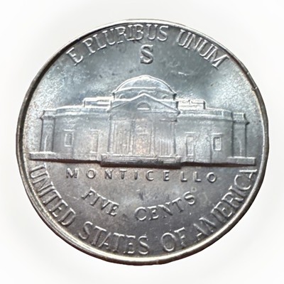 1945 S Jefferson Silver Nickel WW2 Era Coin GEM BU Fast Shipping