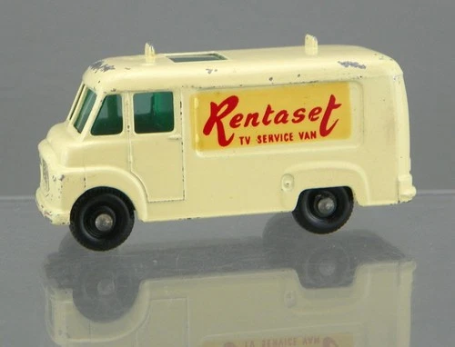 Vintage 1960's Matchbox Lesney No.62 Diecast Cream Rentaset TV Service Van Truck