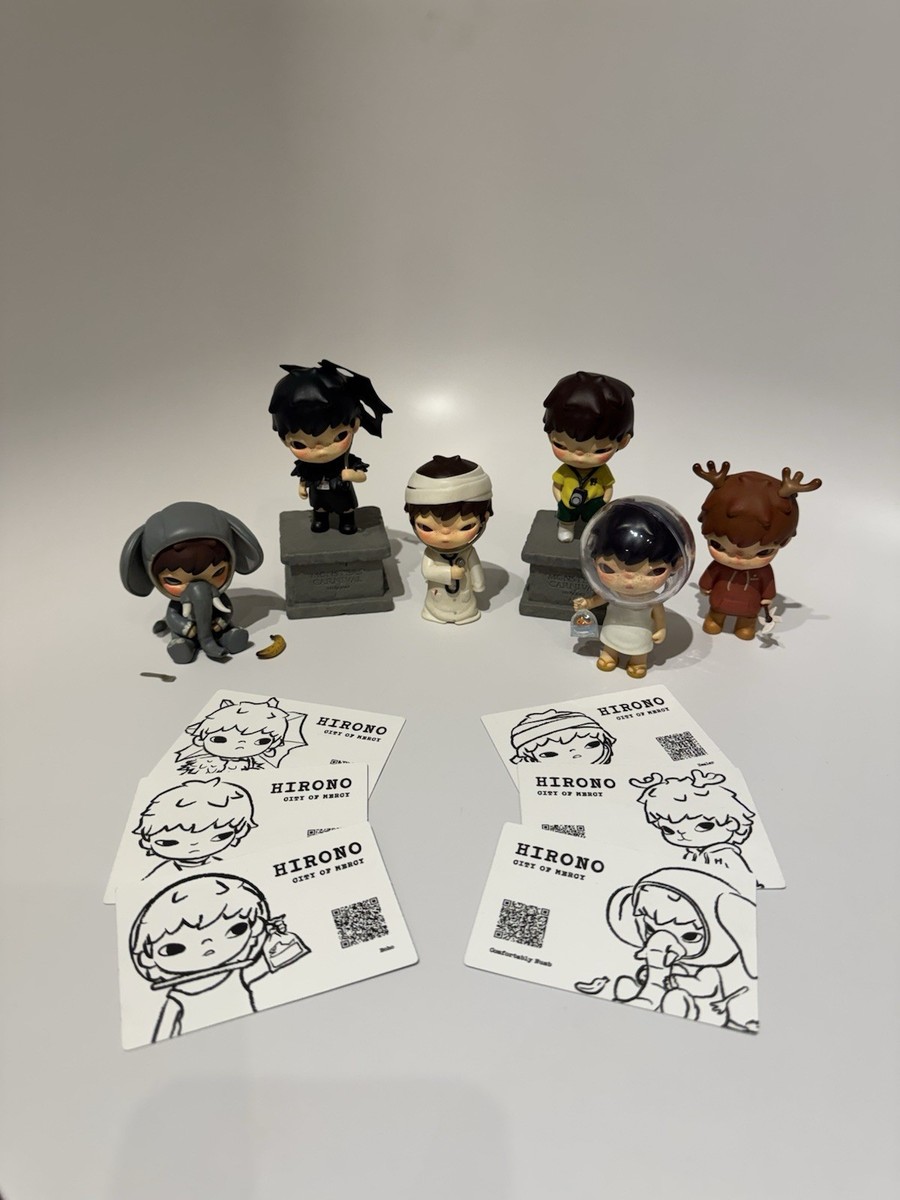 POP MART Hirono City of Mercy - Complete 6-Figure Set + ID Cards