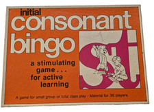 Vintage 1987 Trend Enterprises Initial Consonant BINGO Game Alphabet Reading