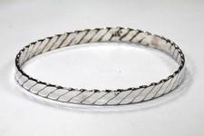 Vintage 6mm Wide Mexico 925 Sterling Silver Bracelet BRAIDED TWISTED 15.6 Grams