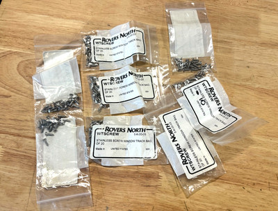 LAND ROVER SERIES 2, 2A, 3, DEFENDER 87-16 WINDOW TRACK STAINLESS SCREWS WTSCREW