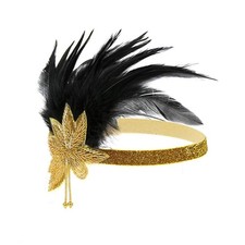 1920s Roaring 20s Flapper Feather Headpiece Great Gatsby Women Headband