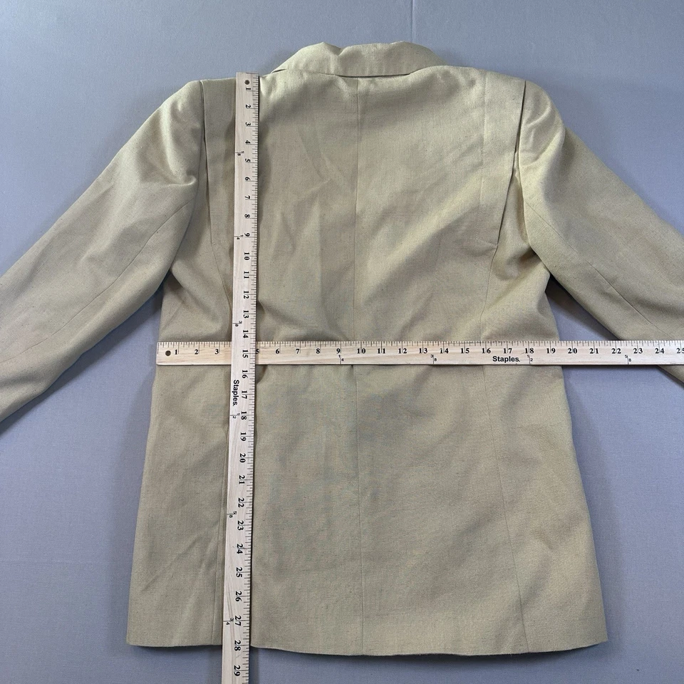 ACADEMY AWARD CLOTHES WOMENS GOLD/Beige BLAZER SZ 10 1970s - Imagem 3 de 4