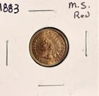1883 Indian Head Cent  Choice Uncirculated Red,  (19490)