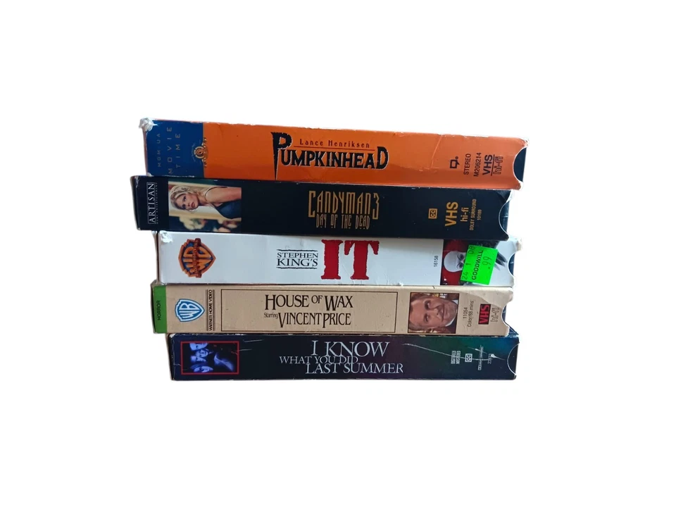 VHS horror lot -5 Movies. Pumpkinhead, Candyman, It, House of Wax - Image 3 of 4