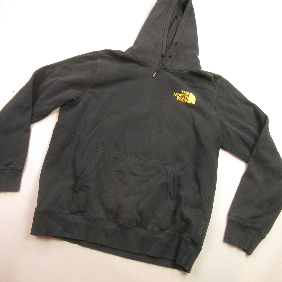 North Face Hoodie Mens Large Long Sleeve Hooded Pockets Pullover Black - Image 2 of 4