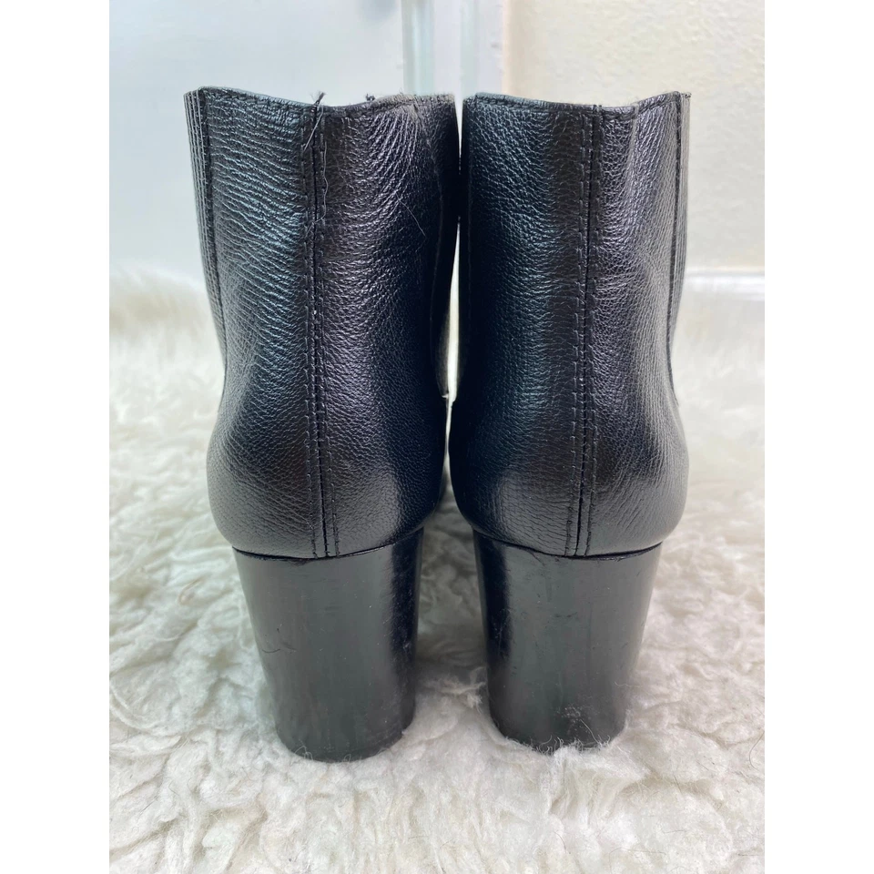 Pedro Garcia Women's Size 38 EU 7.5 US Black Block Heel Chelsea Ankle Boots — 第 3/4 张图片