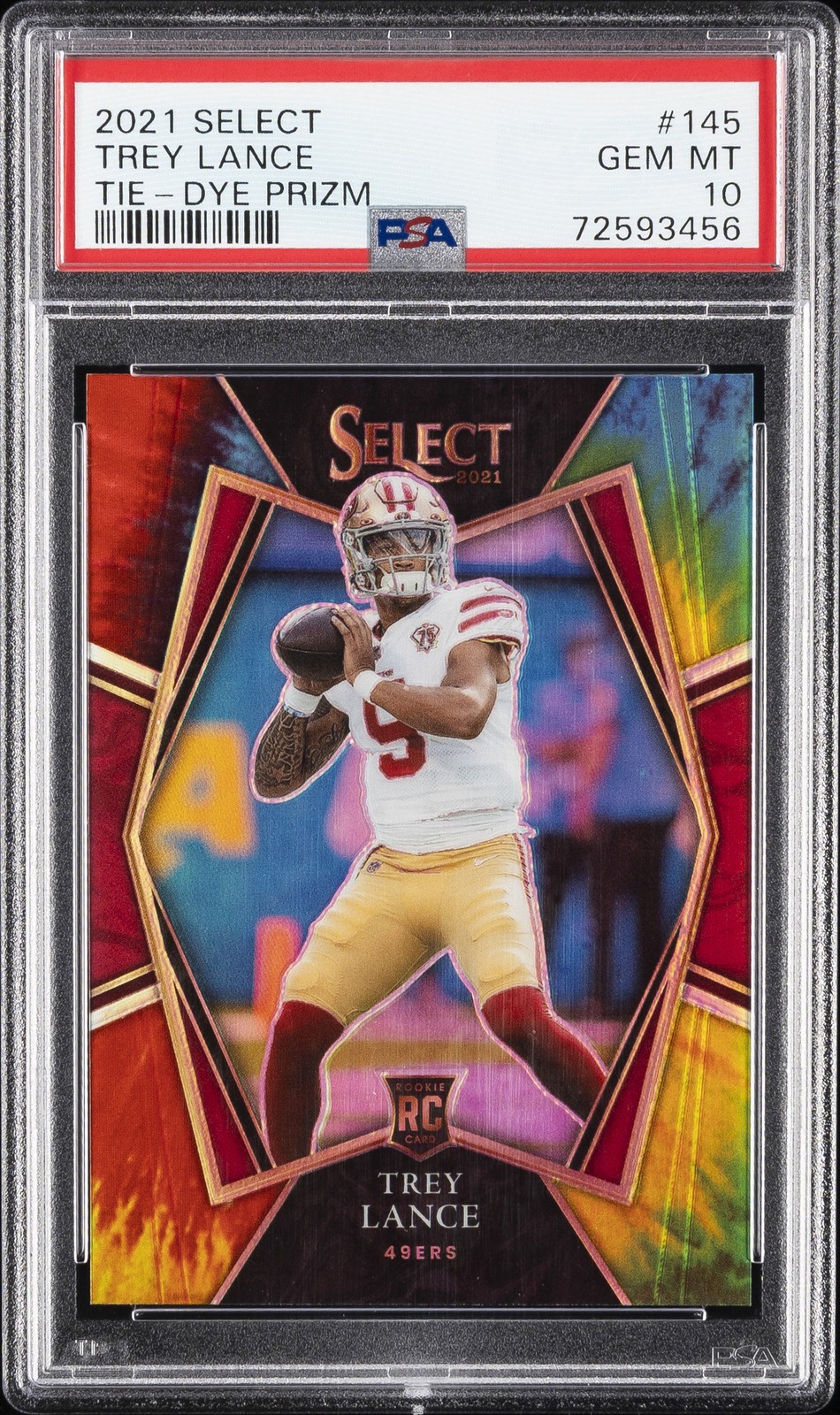 2021 PANINI SELECT TIE-DYE PRIZM #145 TREY LANCE 20/25 PSA 10