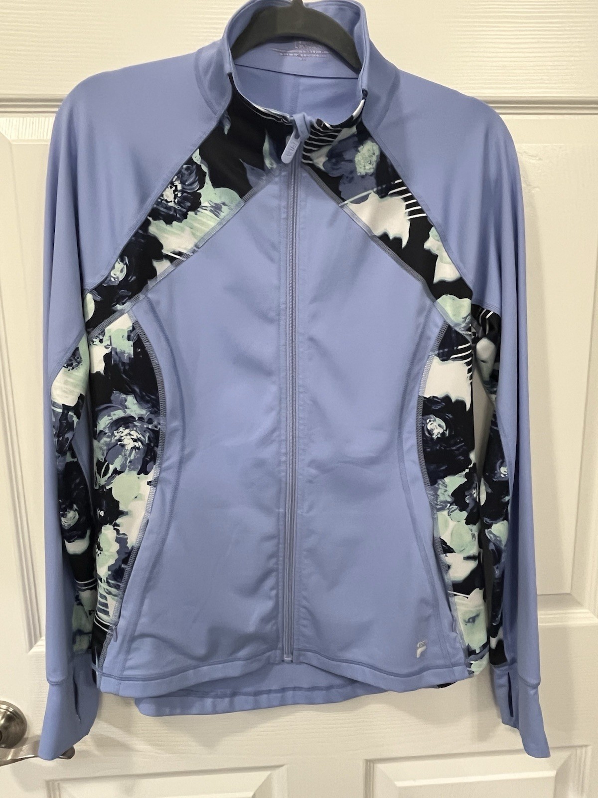 Giacca sportiva donna Fila taglia grande zip fori pollice