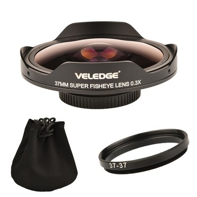 37mm / 43mm 0.3X Super Fisheye Ultra Wide Angle Lens for Video Camcorder DV