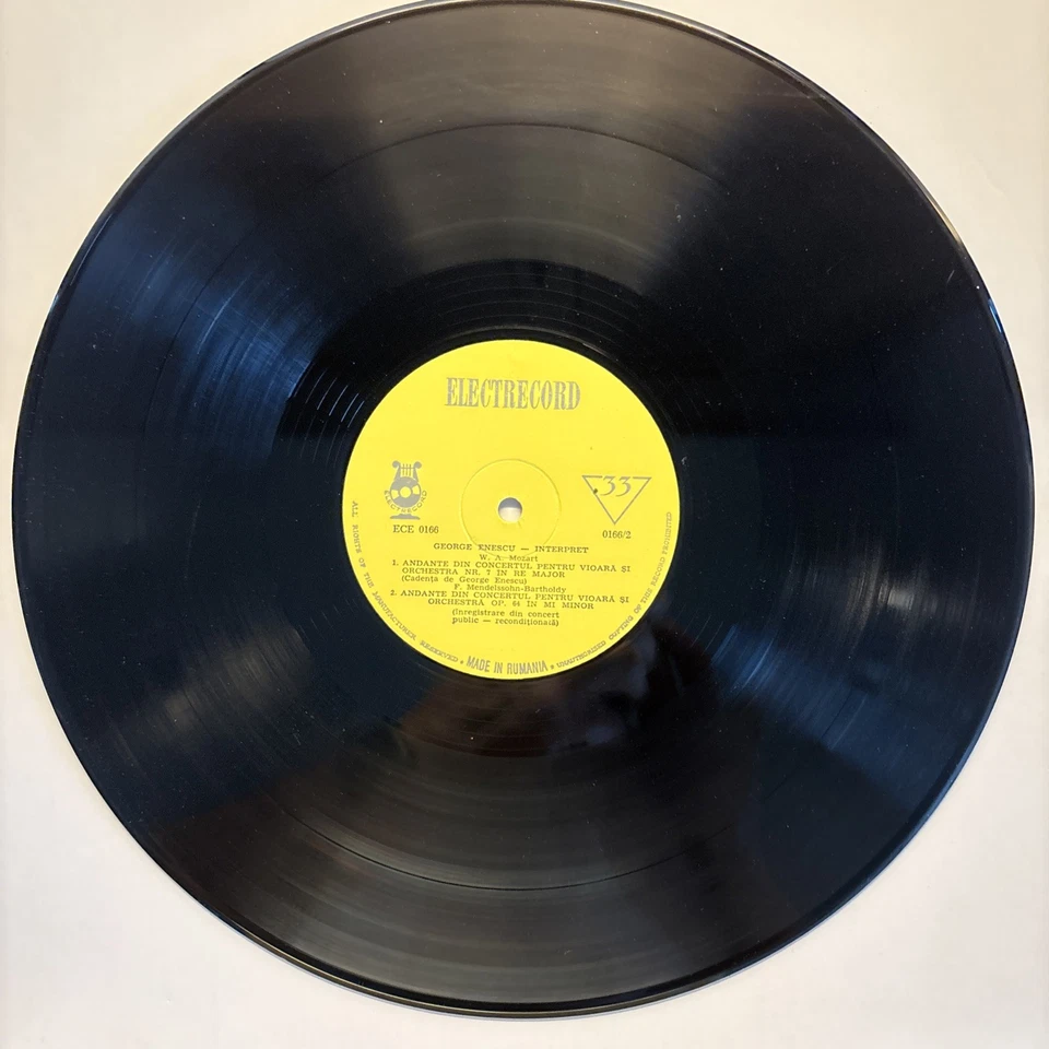 GEORGE ENESCU INTERPRET Bach Mozart Corelli LP Electrecord Orig ECE 0166 Rumania - Image 4 of 4