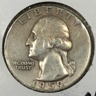 1959 Washington Quarter - Extremely Fine (XF) KM#164 90% Silver - WQ59PX
