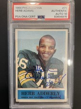 Herb Adderley signed 1964 Philadelphia Rookie Card Autograph