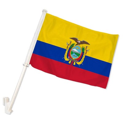 Ecuador Double Sided Car Flag Ecuador Car Window Flag