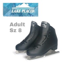 Lake Placid Cascade Figure Ice Skates Black Men's Sz 8 LP312M08 Stainless Steel