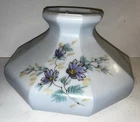 Vintage Blue Milk Glass Victorian Oil Lamp Shade Art Glass 10” Fitter Student
