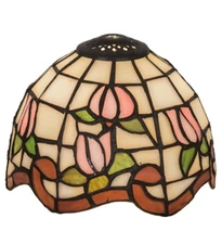Meyda Tiffany 11835 Roseborder 5" Tall Lamp Shade - Pink