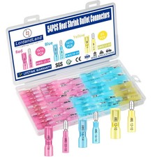 54PCS Heat Shrink Bullet Wire Connectors Kit 22-10 AWG Waterproof Male Female