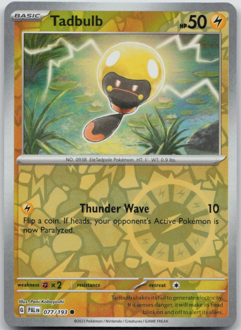 Tadbulb Reverse Holo Common SV02: Paldea Evolved 077/193 NM