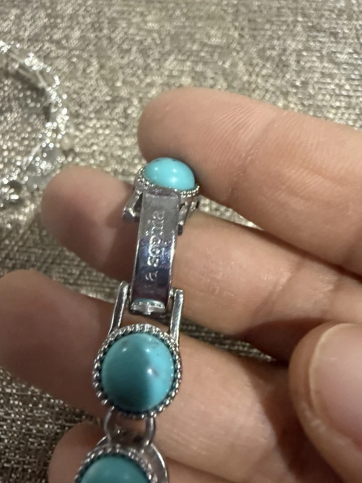 pulsera lia sophia plata y turquesa Foto 2 de 3