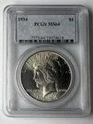 1934-P Peace Silver Dollar PCGS MS64 90% Silver Low Mintage Key Date