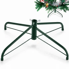Folding Christmas Tree Stand Artificial Xmas Tree Base Holder Metal Tree Base...