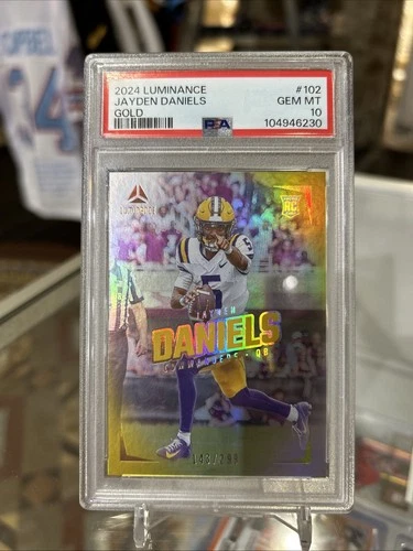 2024 Panini Luminance #102 Jayden Daniels Rookie Card RC Gold SP /299 PSA 10!!!
