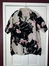 vintage barefoot in paradise hawaiian shirt 2X Cotton Short Sleeves