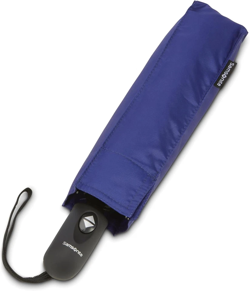 Ombrello Compatto Con Apertura E Chiusura Automatica, Colore Blu, Taglia Unica - Immagine 2 di 4