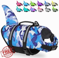 Fragralley Shark Dog Life Jacket, Adjustable Dog Life Vest with Shark Fin, Su...