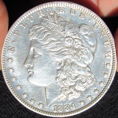 #ad #ad 1894 Morgan Silver Dollar San Francisco Mint XF AU Condition Cleaned $50.00