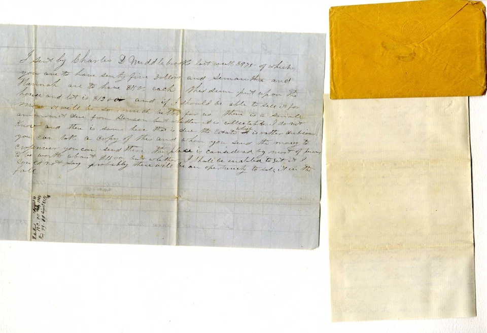 1856 U.S. Cover  WITH STAMP TO WESTCHESTER NY WITH LETTERS B1 - Image 3 of 3