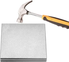Steel Bench Block Jewelers Tool Metal Bench Block for Stamping & Jewelry （4"X4"X