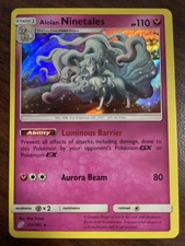 Pokémon TCG - Alolan Ninetales 111/181 Team Up Sun Moon Rare Holo Card Near Mint