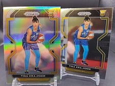 Tina Krajisnik - 2022 Prizm WNBA - Silver Prizm And Base #13 - Rookie RC - Sky