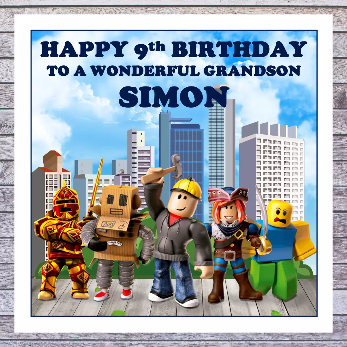 ROBLOX Personalised Birthday Card, Birthday Roblox Card, Kids Roblox Game  Card