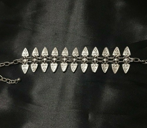Antique Silver Plated Bracelet Jewellery Gift - Foto 11 di 13